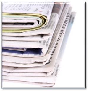 News graphic Stack of newspapers